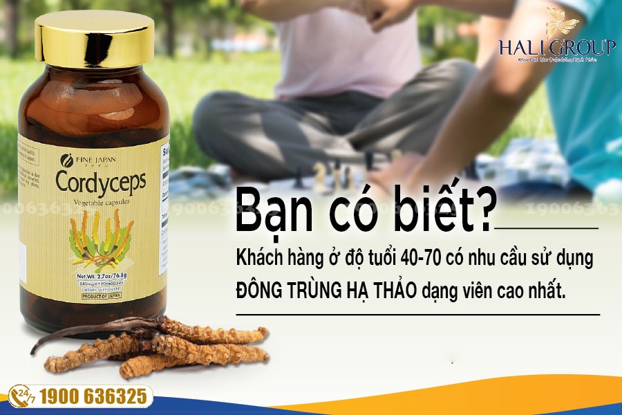 Cordyceps Fine Japan - sản phẩm tuyệt vời cho những đối tượng bị suy nhược cơ thể